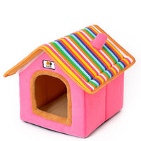 HKM-5772221 Cozy Removable Dog and Cat House for All Seasons - Available in Pink, Blue, Brown