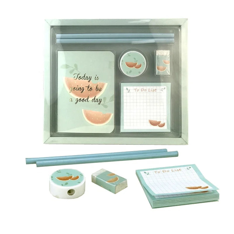 HKM-577235 Customisable Kids Back to School Gift Set with Pencil, Notepad, and Eraser