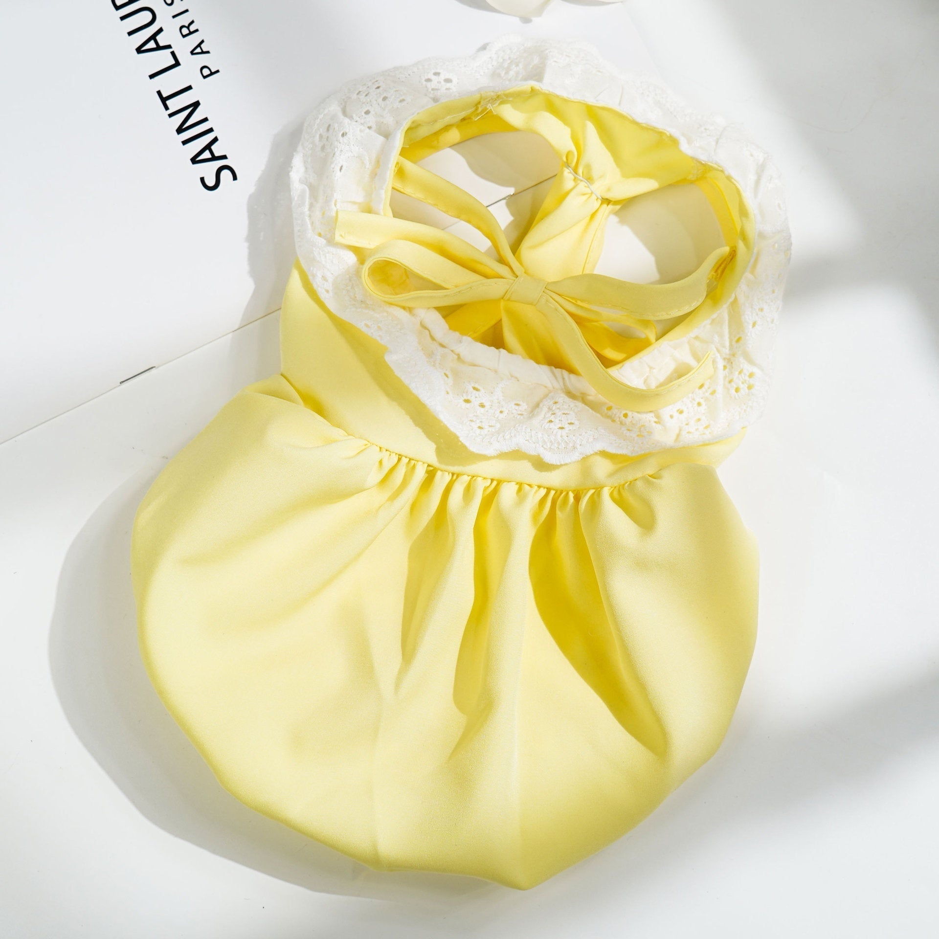 HKM-5772733 Lightweight Summer Cat Clothes in Yellow and Pink - Available in S, M, L, XL
