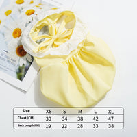HKM-5772733 Lightweight Summer Cat Clothes in Yellow and Pink - Available in S, M, L, XL