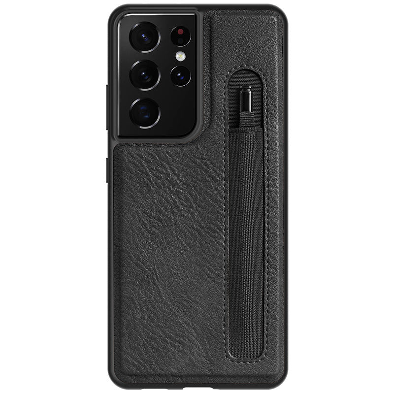 HKM-577363 S21 Flip Type Protective Sleeve for Samsung - Black Khaki