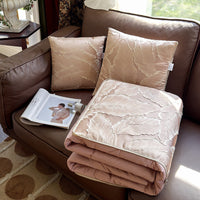 HKM-577427 Two-in-One Cotton Air Conditioner Quilt and Pillow Set with Floral Patterns