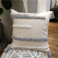 HKM-577491 Moroccan Modern Minimalist Handmade Tassel Pillow Cushion Cover - Available in Multiple Sizes and Designs