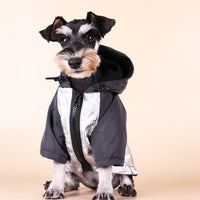 HKM-5776317 Reflective Raincoat for Dogs, Winter Warm Tide Jacket, Cotton, XS-2XL, Newspaper & Letters Design