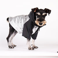 HKM-5776317 Reflective Raincoat for Dogs, Winter Warm Tide Jacket, Cotton, XS-2XL, Newspaper & Letters Design