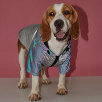 HKM-5776317 Reflective Raincoat for Dogs, Winter Warm Tide Jacket, Cotton, XS-2XL, Newspaper & Letters Design