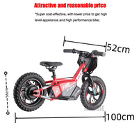 HKM-577683 12-Inch Electric Balance Bike for Kids Ages 3-8, 36V 2.5AH, Aluminum Frame, 250W Motor, Disc Brake, 50KG Load Capacity
