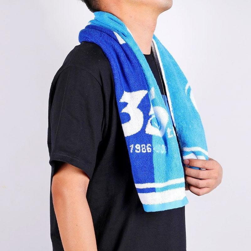 HKM-577683 Cotton Sports Towel for Table Tennis and Ball Games - Sweat-Absorbing, Blue
