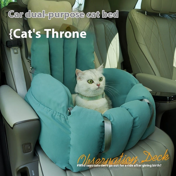 HKM-5777981 Cozy Car Cat Nest for Travel and Home Use