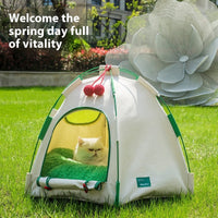 HKM-5778109 Dome Cat Nest Tent for All Seasons - Cozy Cloth Pet Bed for Cats and Dogs
