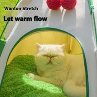 HKM-5778109 Dome Cat Nest Tent for All Seasons - Cozy Cloth Pet Bed for Cats and Dogs