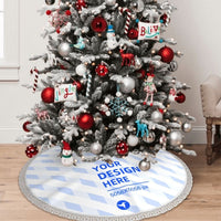 HKM-577875 Fringed Edge Christmas Tree Skirt with Ties, Water-Repellent Polyester, Available in Multiple Sizes