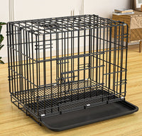 HKM-5779389 Folding Pet Cage with Strong Iron Wire - Multiple Sizes Available in Black, Blue, and Pink