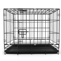 HKM-5779389 Folding Pet Cage with Strong Iron Wire - Multiple Sizes Available in Black, Blue, and Pink
