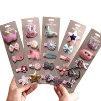 HKM-578003 Kids' Cloth Crown Hairpin Headpiece