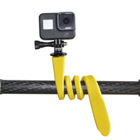 HKM-578003 Universal Silicone Bluetooth Remote Control Selfie Stick - Adjustable 57cm Stand, Available in White, Yellow, Black