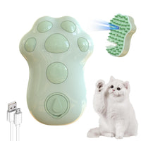 HKM-5781181 Self-Cleaning 4-in-1 Cat Steam Brush with Massage Function for All Hair Types