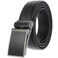 HKM-578131 Genuine Leather Automatic Buckle Ratchet Belt for Men, Model LY33-30021-5