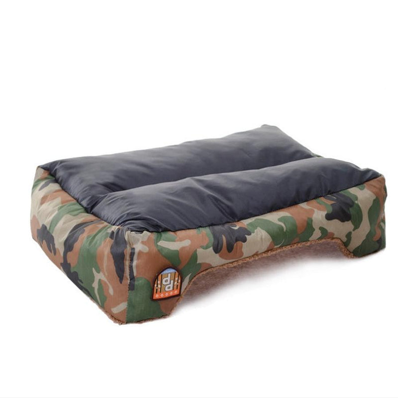 HKM-578259 Military Style Camouflage Pet Kennel - Waterproof Oxford with PPCotton Filler, Sizes S to L