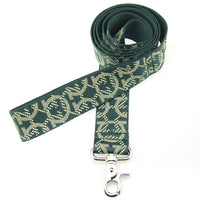 HKM-5782973 Adjustable Nylon Dog Leash with Chest Harness for Medium and Small Dogs, Green, 1.5m Traction Rope
