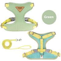 HKM-5783485 Pet Handheld Anti-Break Loose Cat Safety Harness and Leash Set in Multiple Colors