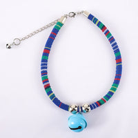 HKM-5785661 Trendy Adjustable Monochrome Cat Collar with Chain Design