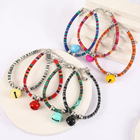 HKM-5785661 Trendy Adjustable Monochrome Cat Collar with Chain Design