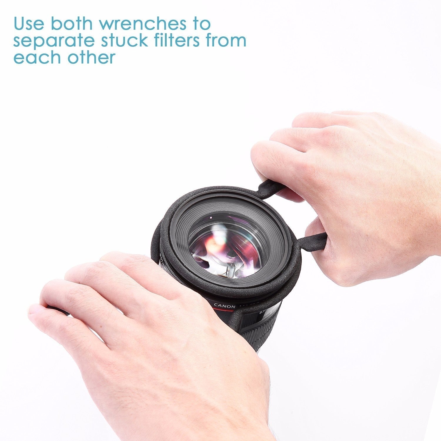HKM-578643 Rubber-coated Metal Filter Wrench Set for 67mm & 72mm Camera Lenses - 2 Pack