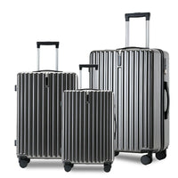 HKM-578643 Set of 3 Travel Cabin Suitcases with Removable Wheels for Easy Mobility