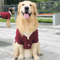 HKM-5787837 Cozy Casual Cardigan for Large Dogs - Cotton and Polyester Blend, Sizes 8 to 12