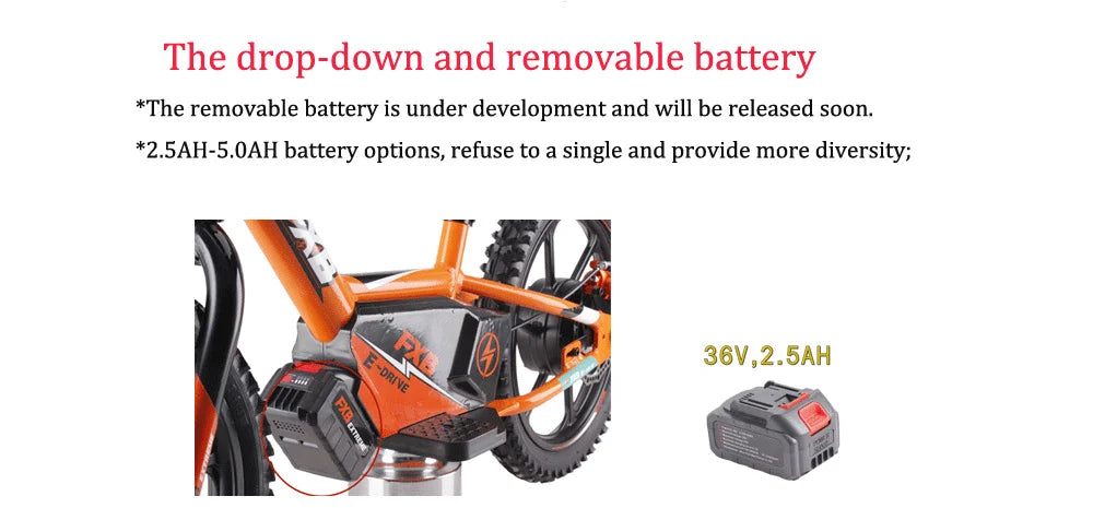 HKM-578835 Electric Balance Bike for Kids 250W 36V 16" Model with Aluminum Frame and Disc Brake