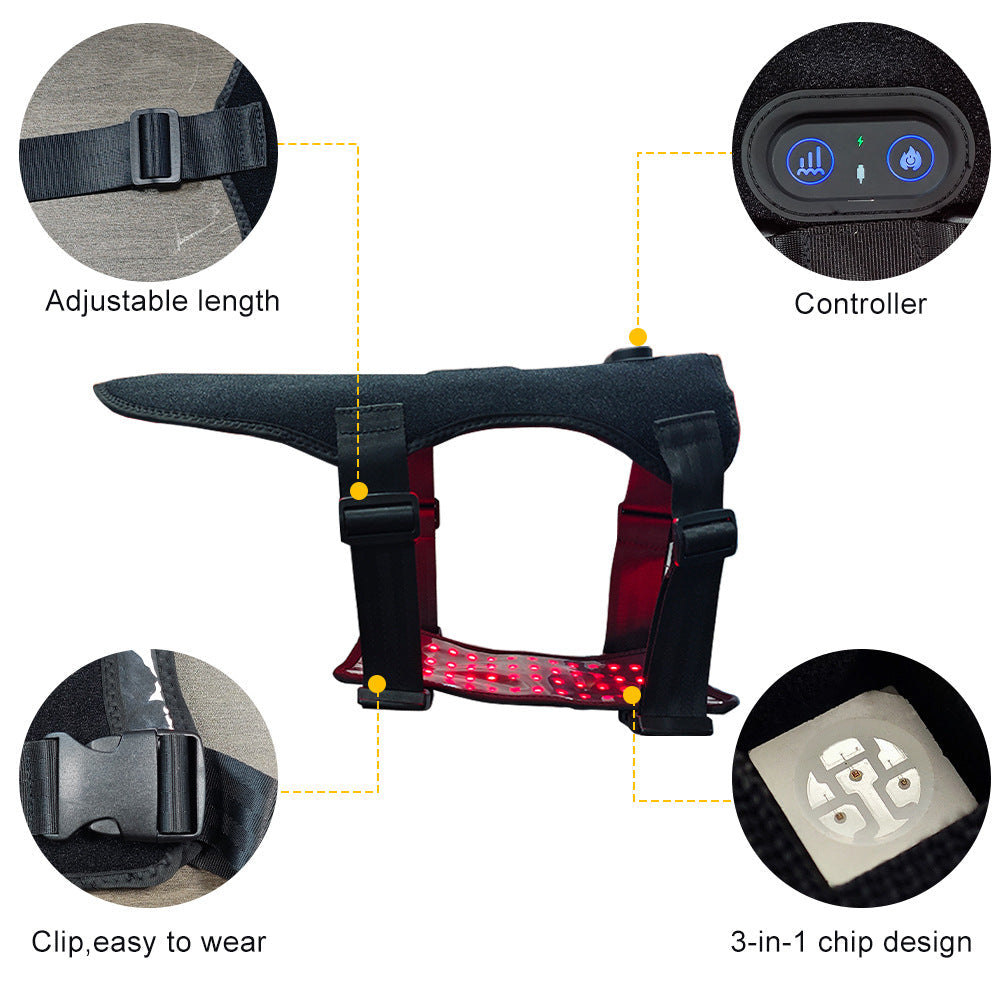 HKM-5788733 Red-Light Infrared Therapeutic Heating Fabric for Dogs - 5W, 120¡ã Effective Range, 40 Lamp Beads