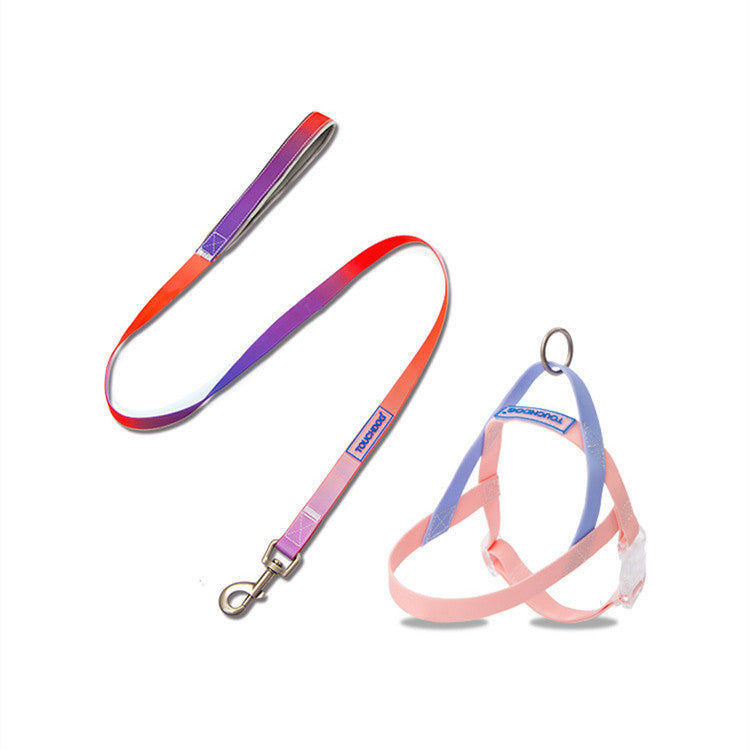 HKM-5789245 Gradient PVC Pet Traction Rope - Durable and Comfortable for Small and Medium Dogs