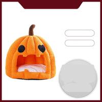 HKM-5789501 Cozy Semi-Enclosed Pet Nest with Removable Crystal Velvet Lining