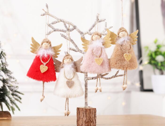 HKM-579027 Christmas Angel Doll Ornament for Festive Home Decor – 10cm x 17cm Christmas Tree Pendant