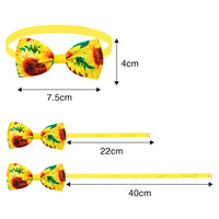 HKM-5791421 Sunflower Pet Bow Tie for Dogs ¨C Summer Floral Design in Various Colors