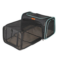 HKM-5791677 Expandable Breathable Cat Carrying Bag with Detachable Shoulder Strap and Internal Pet Mat