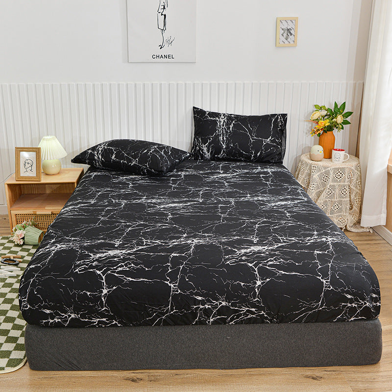 HKM-579219 Brushed Cotton Fitted Sheet - All-Inclusive Mattress Cover in Various Sizes