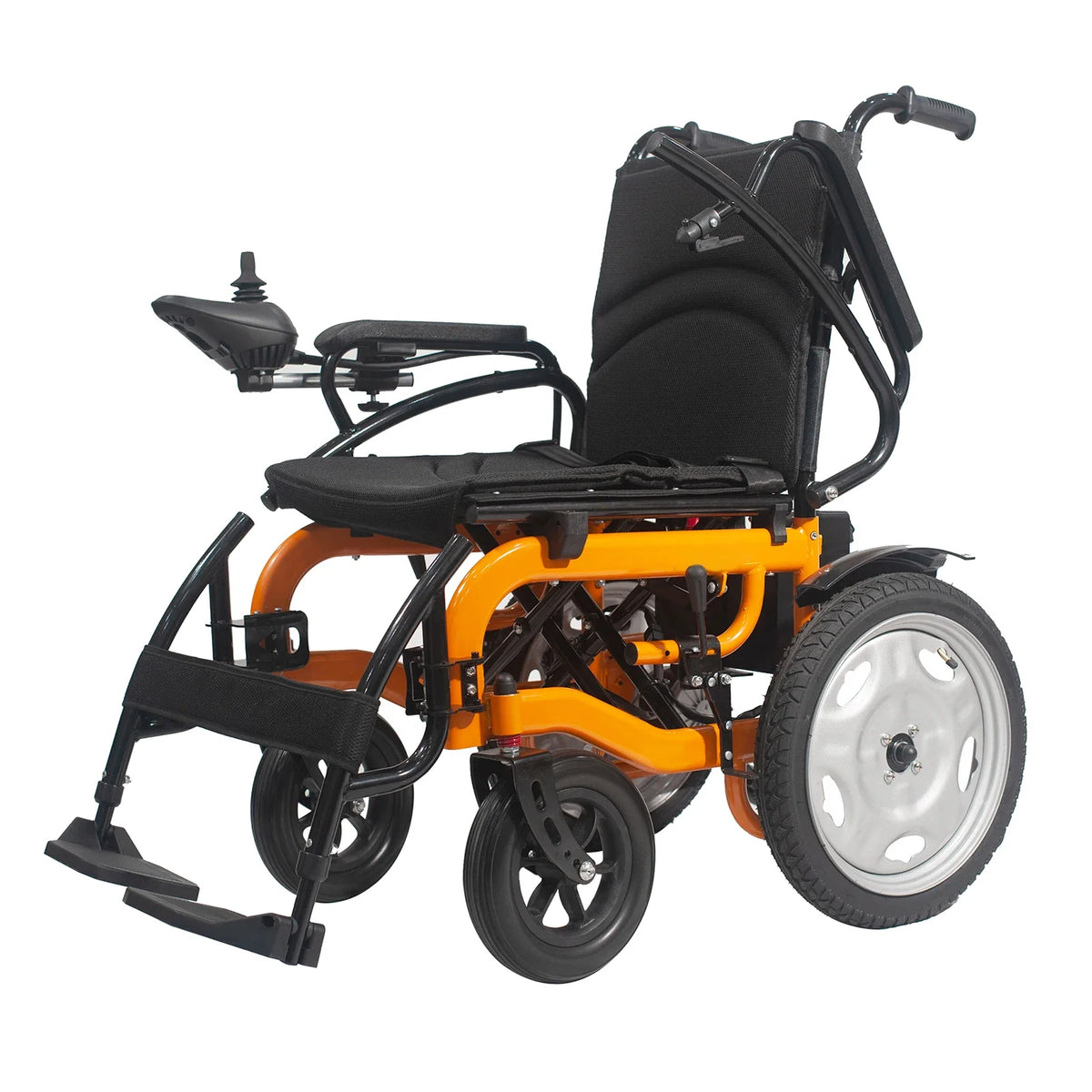 HKM-579283 500W Dual Motor Foldable Electric Wheelchair with Joystick Control - Steel & Carbon Steel Construction