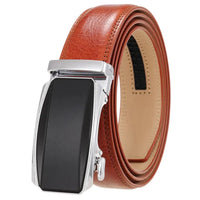 HKM-579283 Men's Genuine Leather Automatic Buckle Ratchet Belt - Model Ly36-24433-1