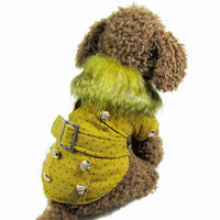 HKM-5793597 Luxury Warm Furry Jacket Coat for Pets - Wool Blend, Available in Various Colors and Sizes