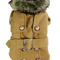 HKM-5793597 Luxury Warm Furry Jacket Coat for Pets - Wool Blend, Available in Various Colors and Sizes