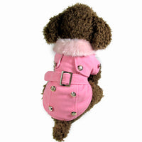 HKM-5793597 Luxury Warm Furry Jacket Coat for Pets - Wool Blend, Available in Various Colors and Sizes