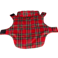 HKM-5793853 Red Plaid Dog Coat Warm Thickened Cotton Vest for Pets