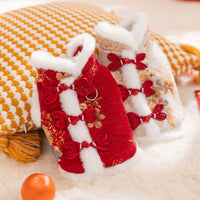 HKM-5793981 Festive Autumn Winter Fleece Two-Legged Coat for Small Dogs and Cats