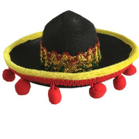 HKM-5794237 Pet Hat with Red Ball and Brown Lace Accent for Dogs