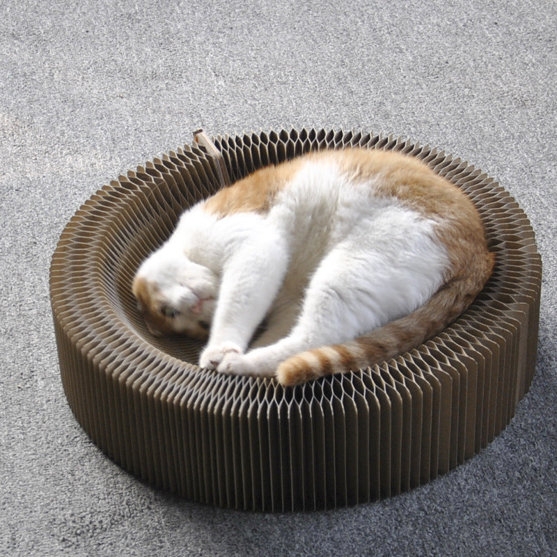HKM-5795389 Foldable Large Corrugated Cat Scratching Board – Eco-Friendly Claw Sharpener for All Cats