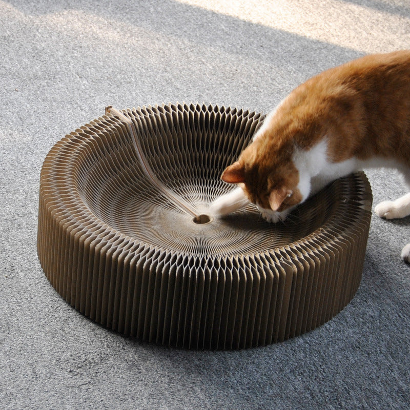 HKM-5795389 Foldable Large Corrugated Cat Scratching Board – Eco-Friendly Claw Sharpener for All Cats