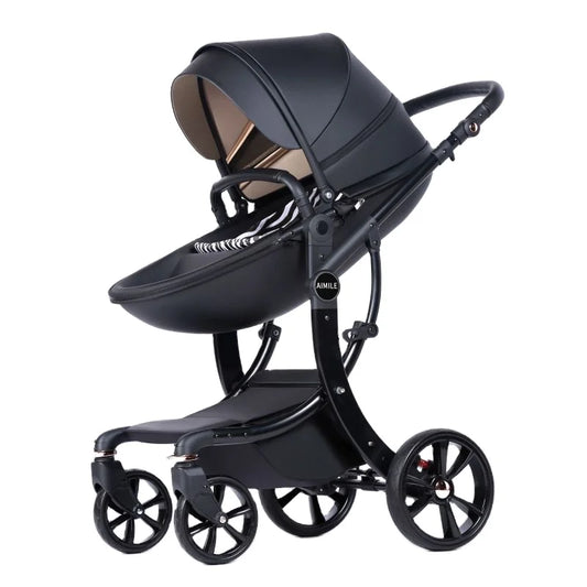 HKM-579603 Foldable Baby Stroller with Bassinet for Travel, Compact Design and Easy Transport