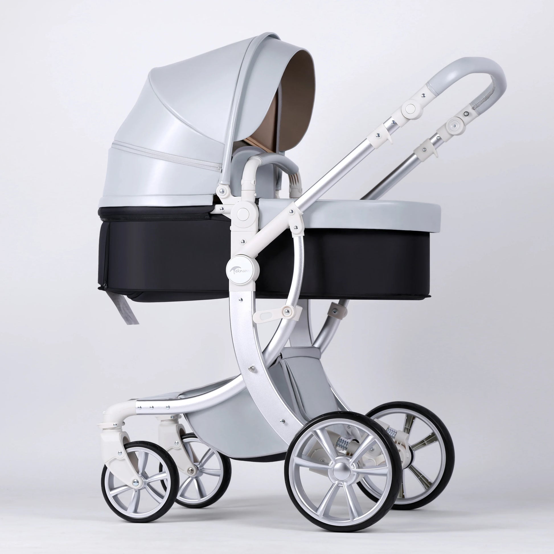 HKM-579603 Foldable Baby Stroller with Bassinet for Travel, Compact Design and Easy Transport